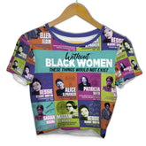 Black Woman Croptop T Shirt